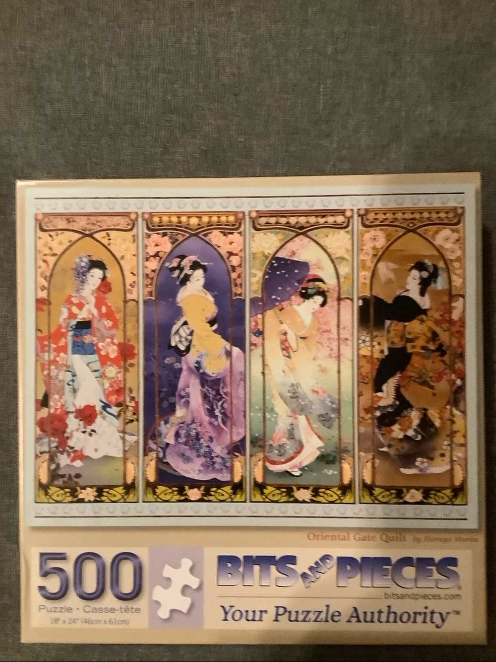 Bits and Pieces "Oriental Gate Quilt" 500-Piece Jigsaw Puzzle